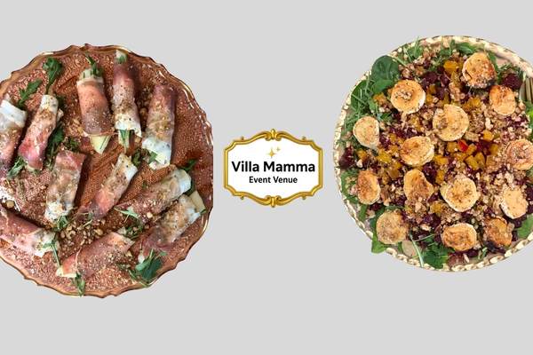 Catering prestige na 40 urodzinach, prosciutto i sałatka premium, Villa Mamma